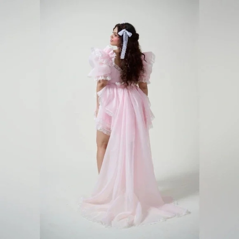 Selkie Duchess Sugarfrill Dress in Baby Soft Pink size Small - Picture 5 of 14